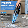 Wet and Dry Vacuum Cleaner for Cars 18000Pa Wireless Portable Cleaner with 2000mAh*2 Battery