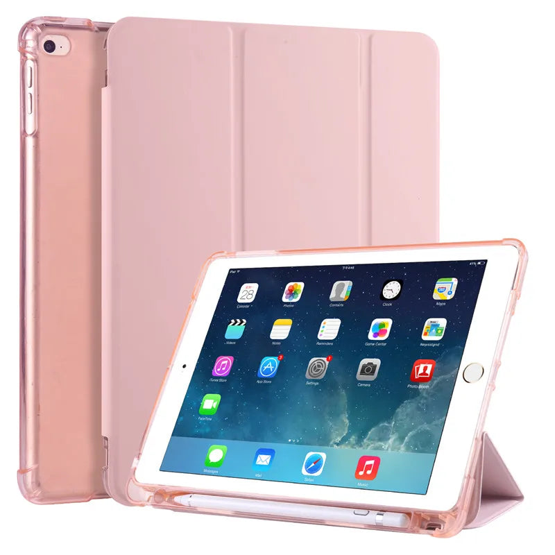 For iPad 9th 10th Generation Case With Pen Holder Trifold Smart Cover For iPad 10 2 10.2 9.7 iPad 9 10 8 7 6 5th Gen Air 11 4 5