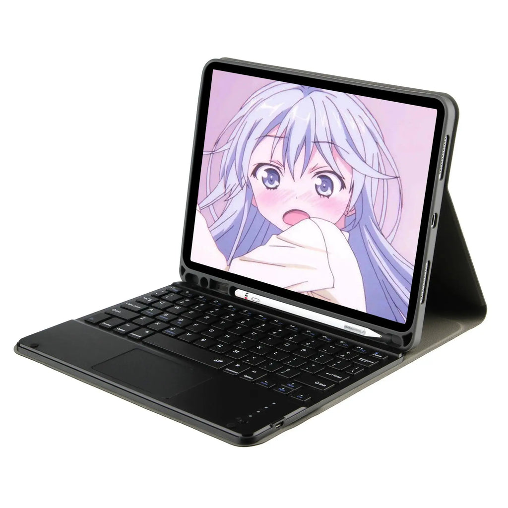 Shockproof Tablet Leather Case with Wireless Keyboard Touchpad Pen Slot Tablet Cover for iPad Pro 11" 2022/2021/2020/ Air13 2025