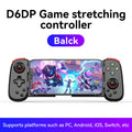 Stretchable Handle Wireless Game Controller with Vibration Motor Turbo Button Joystick for PC/Android/iPhone IOS Streaming-Slim