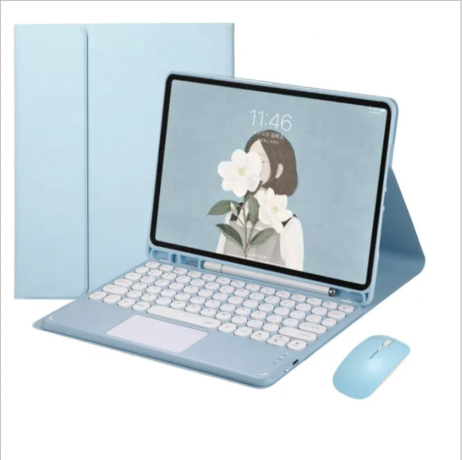 For iPad 10.2 2019 2020 9.7 2017 2018 5 6 7th 8th Generation Keyboard Mouse Case for iPad Air 1 2 3 4 10.9 Pro 11 10.5 9.7 Cover