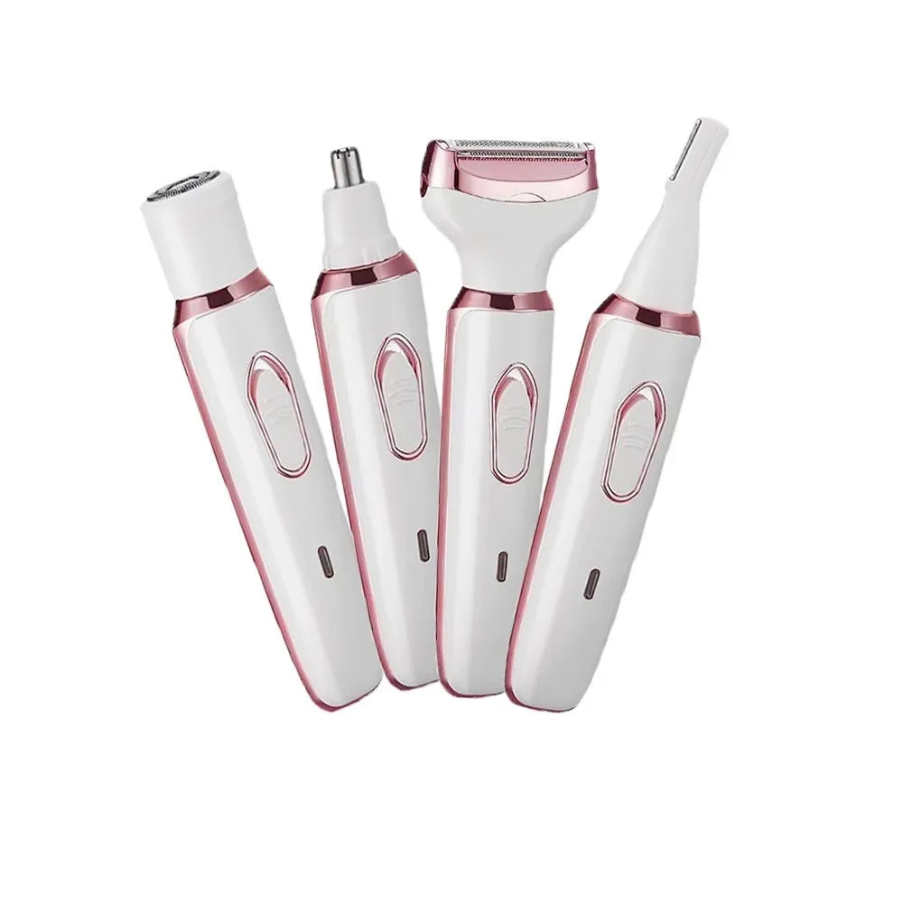 Female Multifunctional Electric Cleaning Set, USB Rechargeable, Suitable for Eyebrows, Nose, Face, Legs, Portable Design
