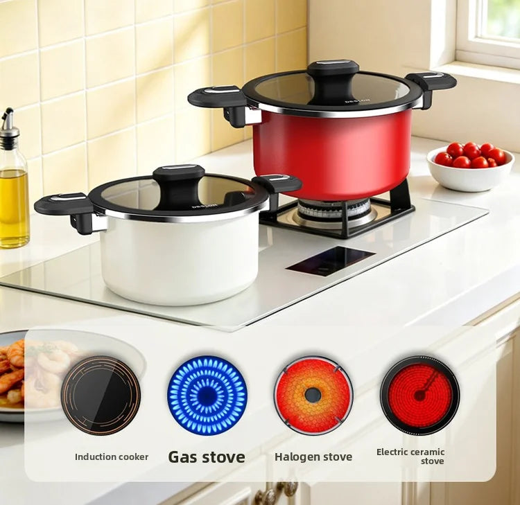 Eco-friendly and Energy-saving, Saves 20-40% Time, Ceramic Coating, Glass Lid, Large-capacity Dishwasher, Micro Pressure Cooker