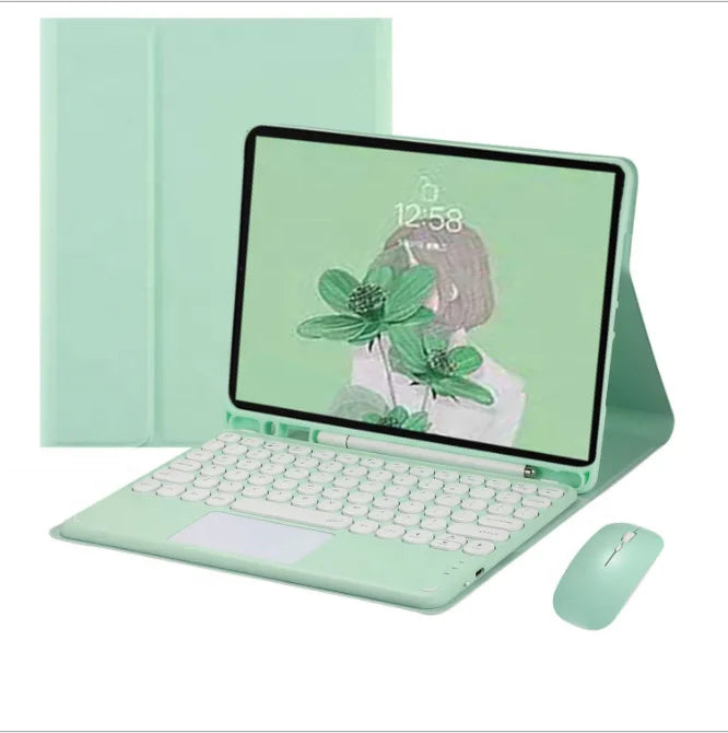 For iPad 10.2 2019 2020 9.7 2017 2018 5 6 7th 8th Generation Keyboard Mouse Case for iPad Air 1 2 3 4 10.9 Pro 11 10.5 9.7 Cover