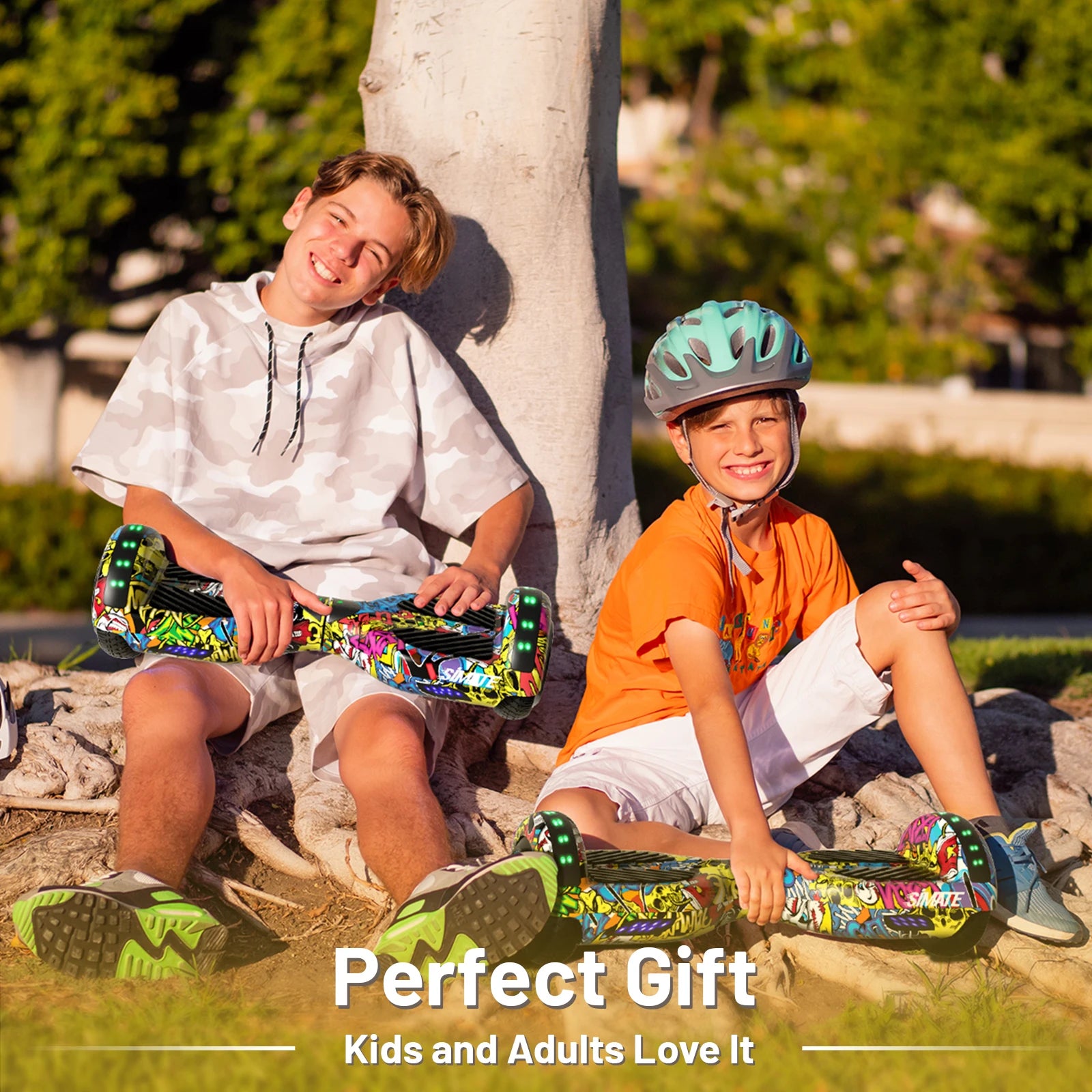 Hoverboard for Kids Ages 6-12, 6.5" Self Balancing Scooter, UL2272  Bluetooth Speaker,  Electric Hover Board Gift for Boys Girls