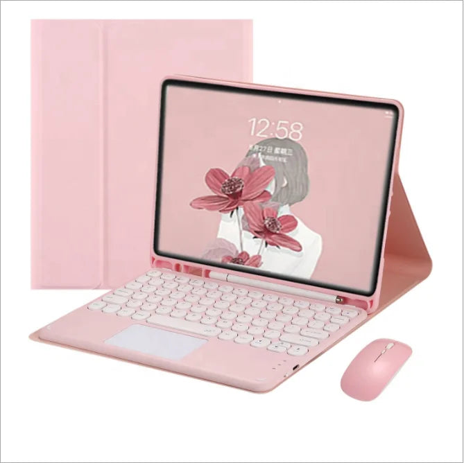 For iPad 10.2 2019 2020 9.7 2017 2018 5 6 7th 8th Generation Keyboard Mouse Case for iPad Air 1 2 3 4 10.9 Pro 11 10.5 9.7 Cover