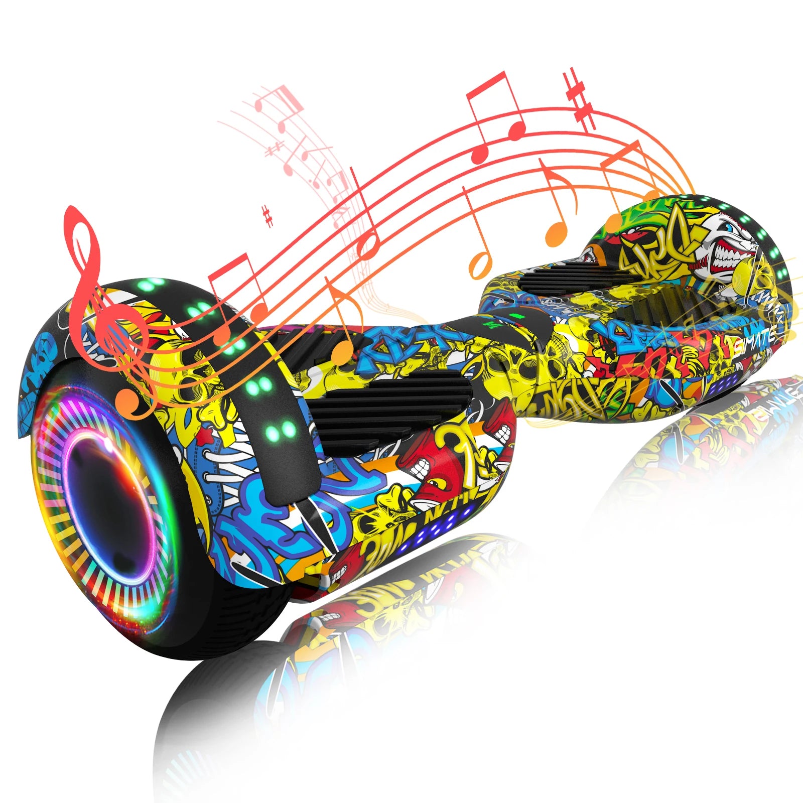 Hoverboard for Kids Ages 6-12, 6.5" Self Balancing Scooter, UL2272  Bluetooth Speaker,  Electric Hover Board Gift for Boys Girls