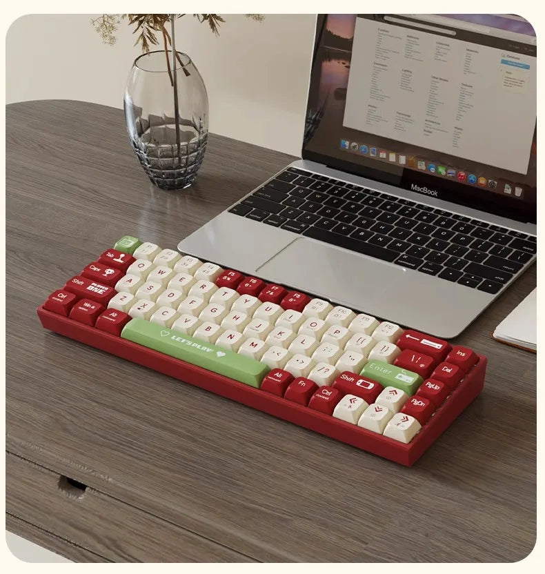 AJAZZ AK680 E-sports Wired Mechanical Keyboard with Hot-swapable RGB Backlit Keyboard USB Type-C Interface for PC Gaming