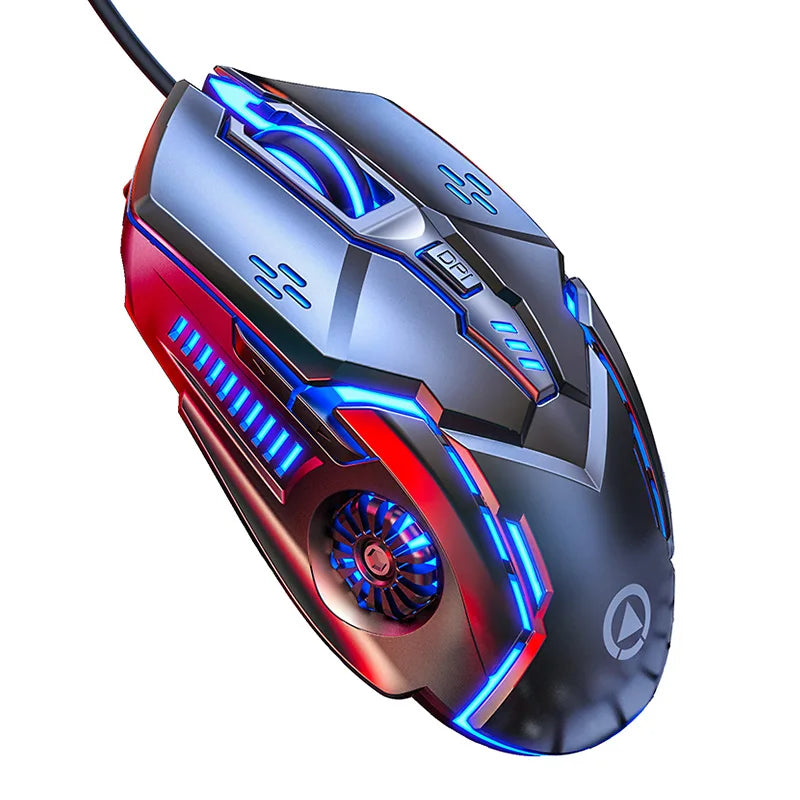 Silver Carving G5 USB Right-Handed Wired Gaming Mouse Luminous Logo Design 6 Buttons Ergonomic Laptop Computer Accessories