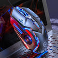 Silver Carving G5 USB Right-Handed Wired Gaming Mouse Luminous Logo Design 6 Buttons Ergonomic Laptop Computer Accessories