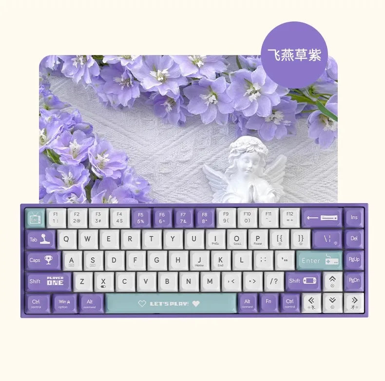 AJAZZ AK680 E-sports Wired Mechanical Keyboard with Hot-swapable RGB Backlit Keyboard USB Type-C Interface for PC Gaming