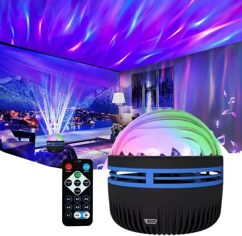 Crystal Rotation Battery-Powered Modern Metal LED Night Light with Mini Star Magic Ball Design for Home Decor