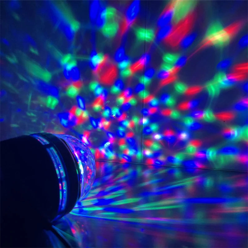 Crystal Rotation Battery-Powered Modern Metal LED Night Light with Mini Star Magic Ball Design for Home Decor