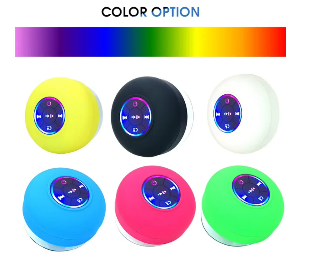 IPX4 Waterproof Portable for BT Woofer USB Rechargeable with Suction Cup Remote Control for Home Usage