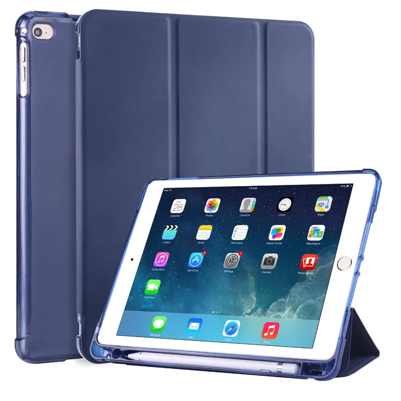 For iPad 9th 10th Generation Case With Pen Holder Trifold Smart Cover For iPad 10 2 10.2 9.7 iPad 9 10 8 7 6 5th Gen Air 11 4 5