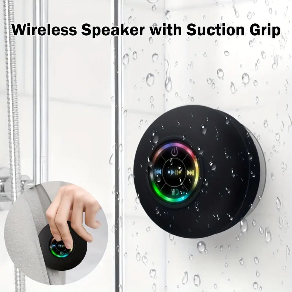 IPX4 Waterproof Portable for BT Woofer USB Rechargeable with Suction Cup Remote Control for Home Usage