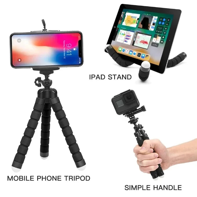 Mini Flexible Sponge Octopus Mobile Phone Holder Desktop Selfie Stick Tripod Stand for Smartphone Party Gifts Party Gifts