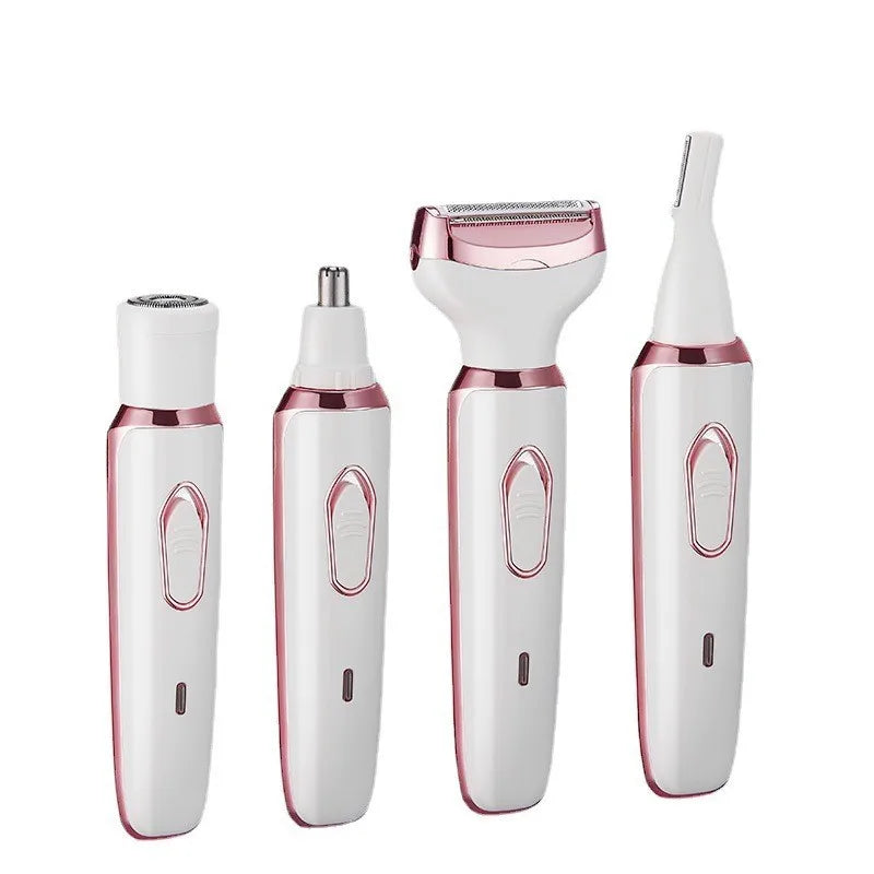 Female Multifunctional Electric Cleaning Set, USB Rechargeable, Suitable for Eyebrows, Nose, Face, Legs, Portable Design