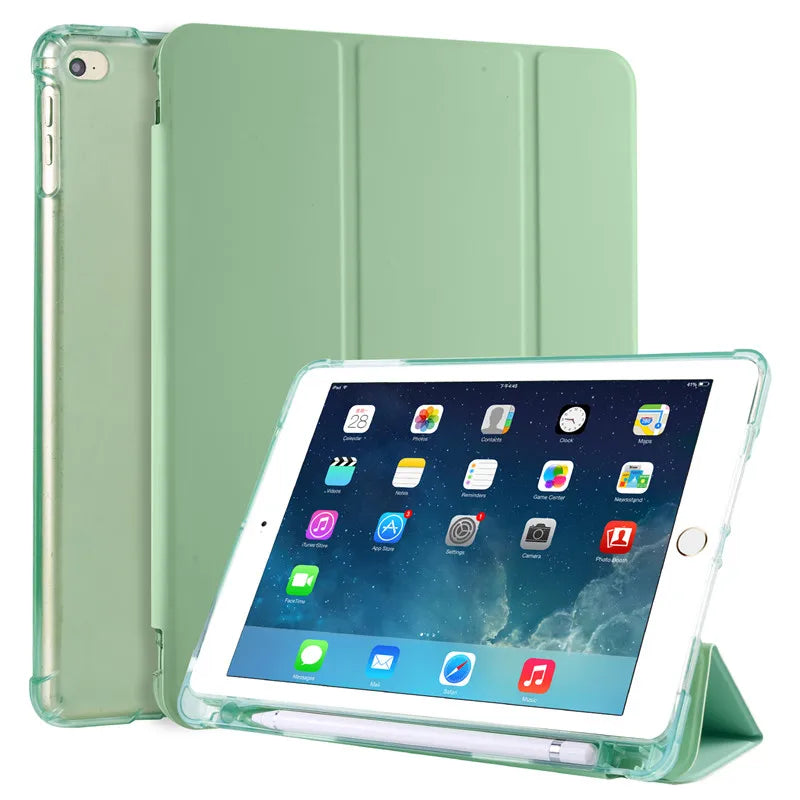 For iPad 9th 10th Generation Case With Pen Holder Trifold Smart Cover For iPad 10 2 10.2 9.7 iPad 9 10 8 7 6 5th Gen Air 11 4 5