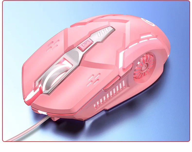 Silver Carving G5 USB Right-Handed Wired Gaming Mouse Luminous Logo Design 6 Buttons Ergonomic Laptop Computer Accessories