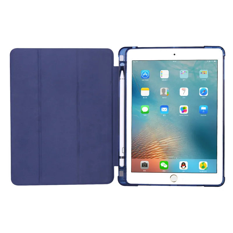 For iPad 9th 10th Generation Case With Pen Holder Trifold Smart Cover For iPad 10 2 10.2 9.7 iPad 9 10 8 7 6 5th Gen Air 11 4 5