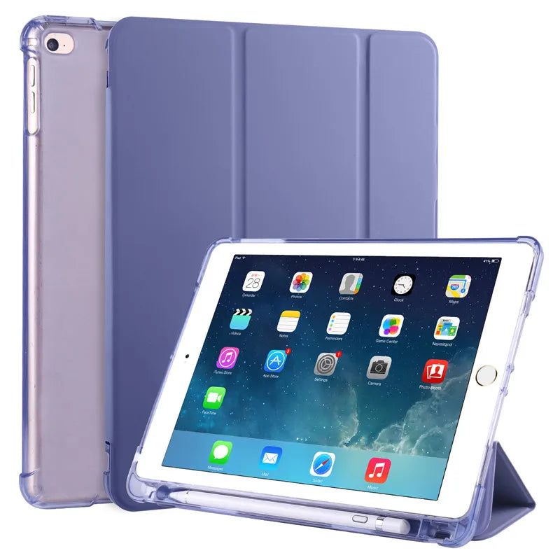 For iPad 9th 10th Generation Case With Pen Holder Trifold Smart Cover For iPad 10 2 10.2 9.7 iPad 9 10 8 7 6 5th Gen Air 11 4 5