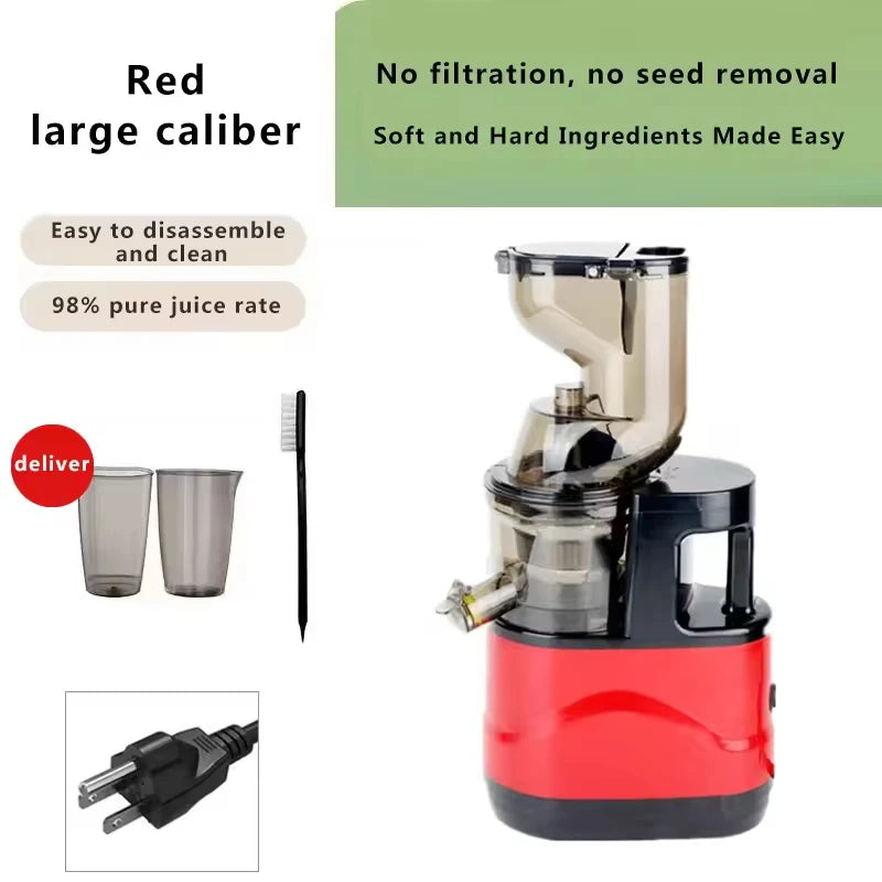 Large-caliber Multifunctional Slow Juicer 1.5L Electric Juice Residue Separation Household Milk Tea Shop Use
