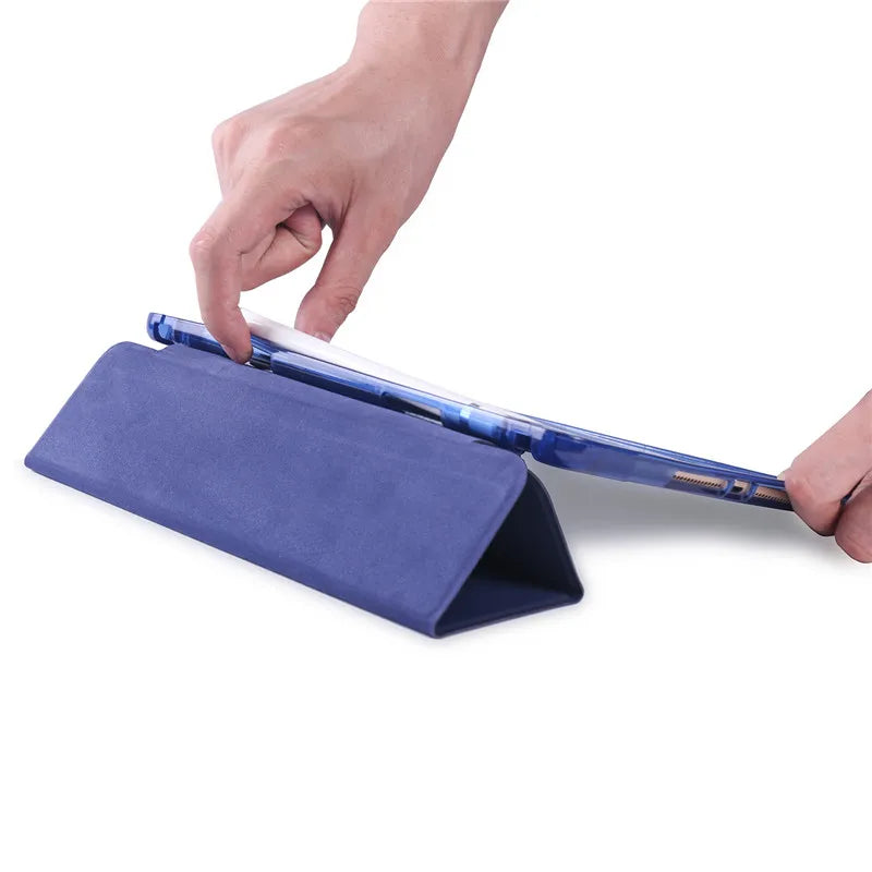 For iPad 9th 10th Generation Case With Pen Holder Trifold Smart Cover For iPad 10 2 10.2 9.7 iPad 9 10 8 7 6 5th Gen Air 11 4 5