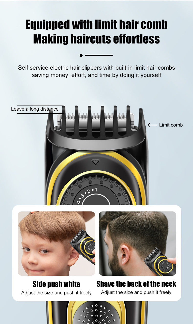 HIENA Electric Hair Clippers 10 Gear adjustable professional barber hair cutting machine Wet and Dry haircut Beard Trimmer Razor