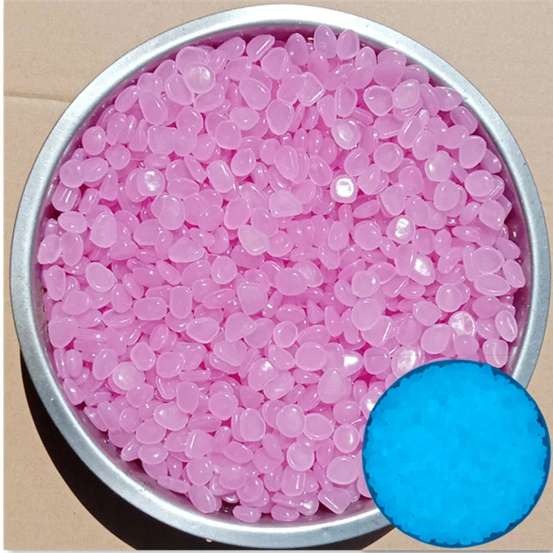 50Pcs Glow in the Dark Garden Pebbles For Sidewalk Garden Terrace Lawn Garden Patio Fish Tank Aquarium Decoration Glow Stone