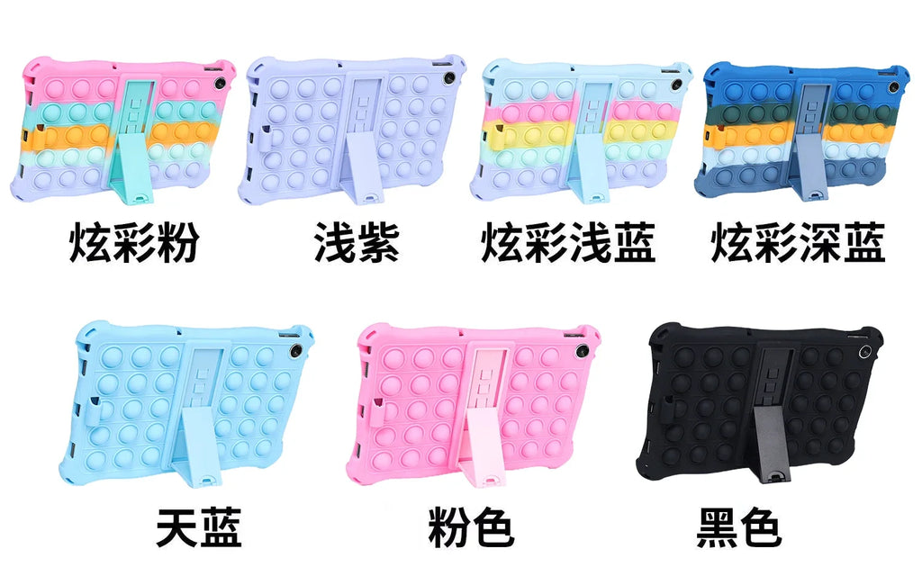 Funda Kids Case For Lenovo Tab M10 Plus(3nd Gen)TB-125F 10.6" M10(3rd Gen)TB-328F 10.1" M10 10.3" X606 X306 Silicone Stand Case