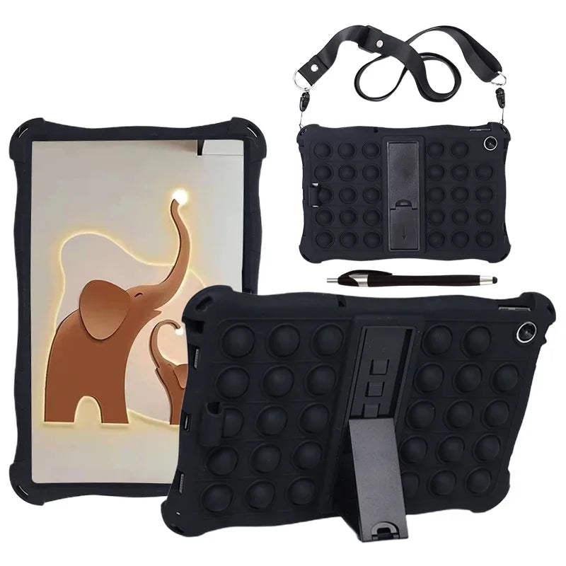 Funda Kids Case For Lenovo Tab M10 Plus(3nd Gen)TB-125F 10.6" M10(3rd Gen)TB-328F 10.1" M10 10.3" X606 X306 Silicone Stand Case