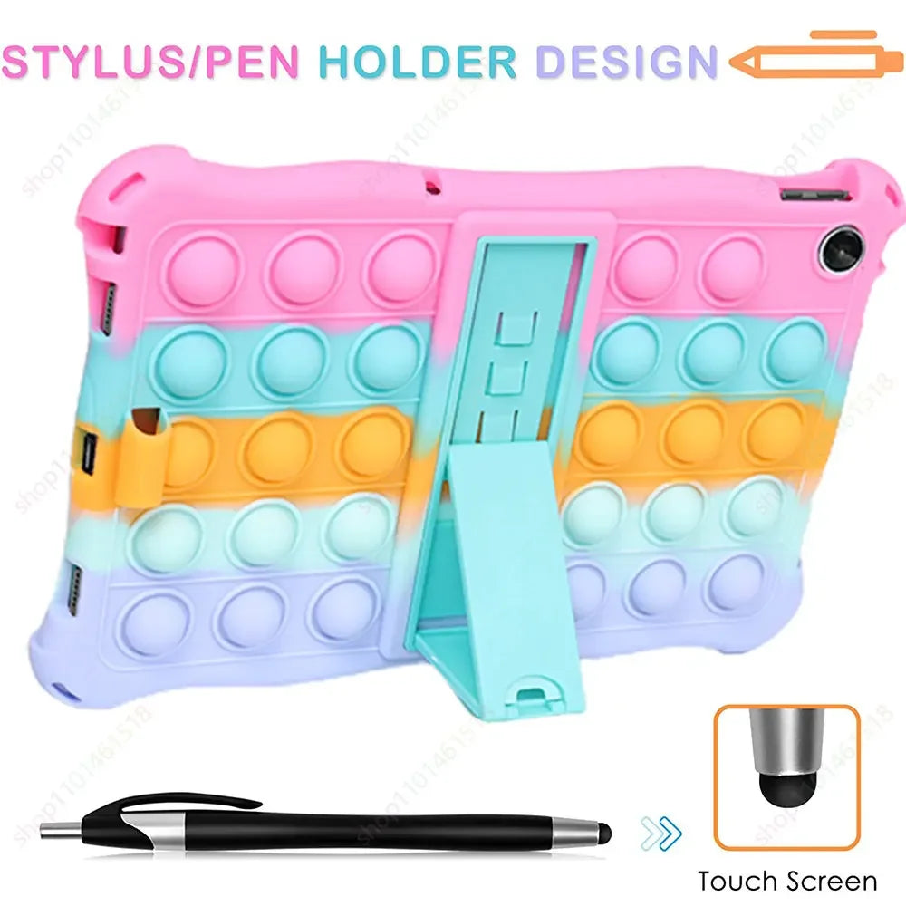 Funda Kids Case For Lenovo Tab M10 Plus(3nd Gen)TB-125F 10.6" M10(3rd Gen)TB-328F 10.1" M10 10.3" X606 X306 Silicone Stand Case