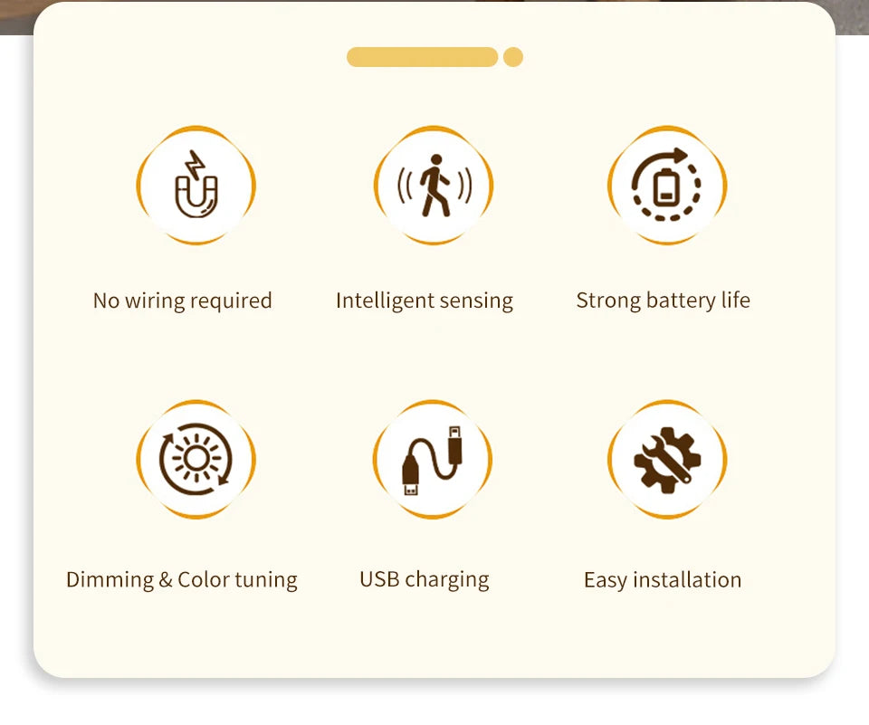 RGB Magnetic Wall Lamp Rotatable Spotlight 3Colors Touch Dimmable with Remote Control Rechargeable Motion Sensor LED Night Light