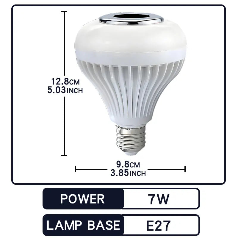 RGB Smart Bluetooth Speaker Music Bulb Colorful Stage Light Bulb With Remote Control E27  Led Dimmable Bulb For Home Party