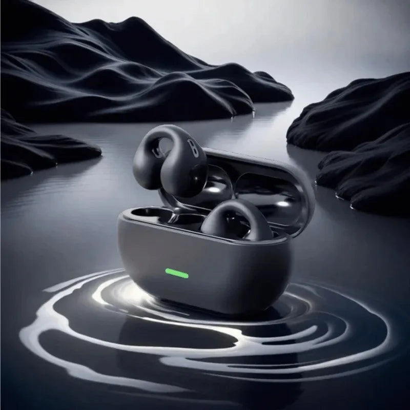 T75 Wireless Bluetooth 5.3 Bone Conduction Headphones Clip Ear Music Noise Canceling Headset HD Call Sports Gaming Earphone