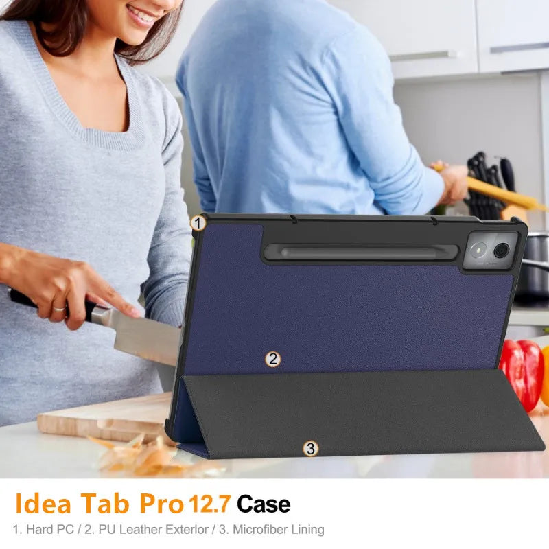 For Lenovo Idea Tab Pro 12.7 12 7 Inch 2025 Smart Case Magnetic Folding PU Leather Stand Funda TB375FC/TB373FU 12.7"Tablet Cover