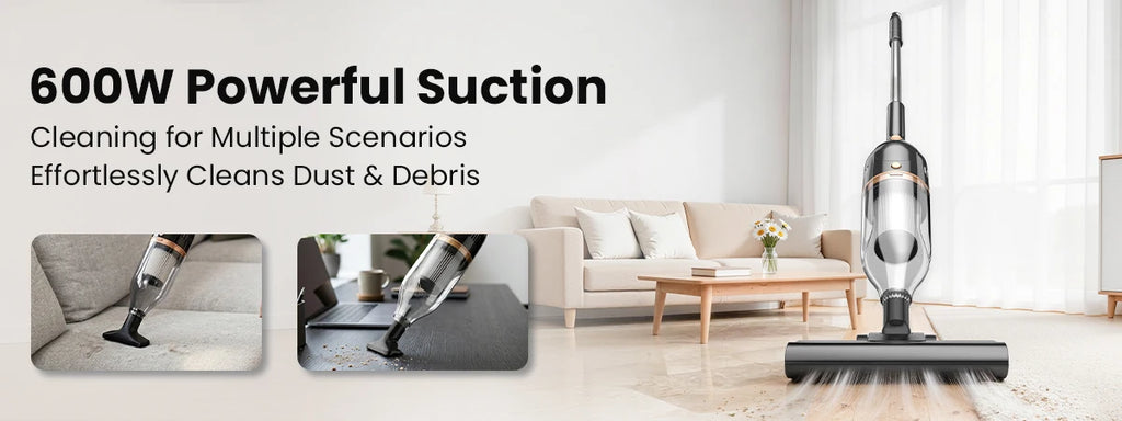 INSE R7 Corded Vacuum Cleaner, 20Kpa 600WPowerful Suction Handheld Stick Vacuum With 16Ft Cord, 2 in 1 Lightweight Vacuum Cleaner for Hard Floor Pet Hair