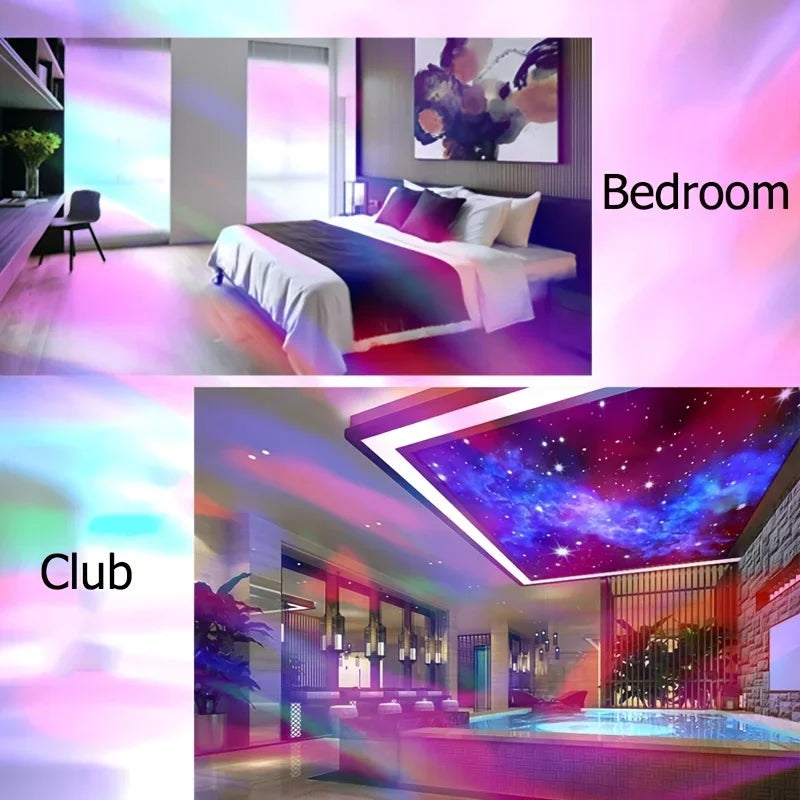 LED Night Lights Starry Sky LED Galaxy Projector USB Aurora Lamp 7-Mode Colorful Remote Control Room Party Decoration Kids Gifts