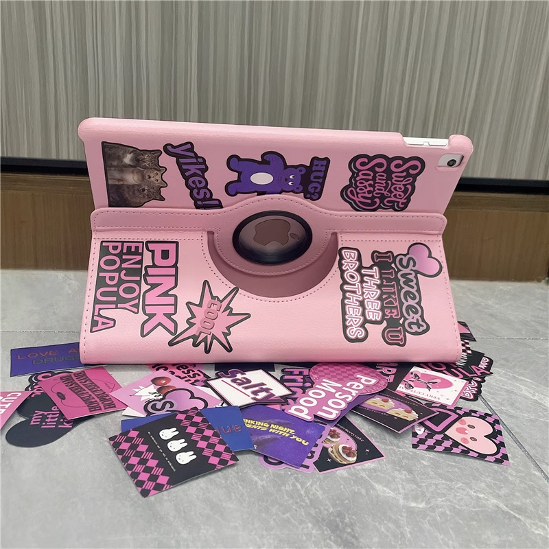 Case for iPad Pro 12.9 iPad Cover 2015/2017/2018/2020/2021/2022 360 Rotating Case iPad Pro 3rd 4th 5th Gen 11"inch Funda+Sticker