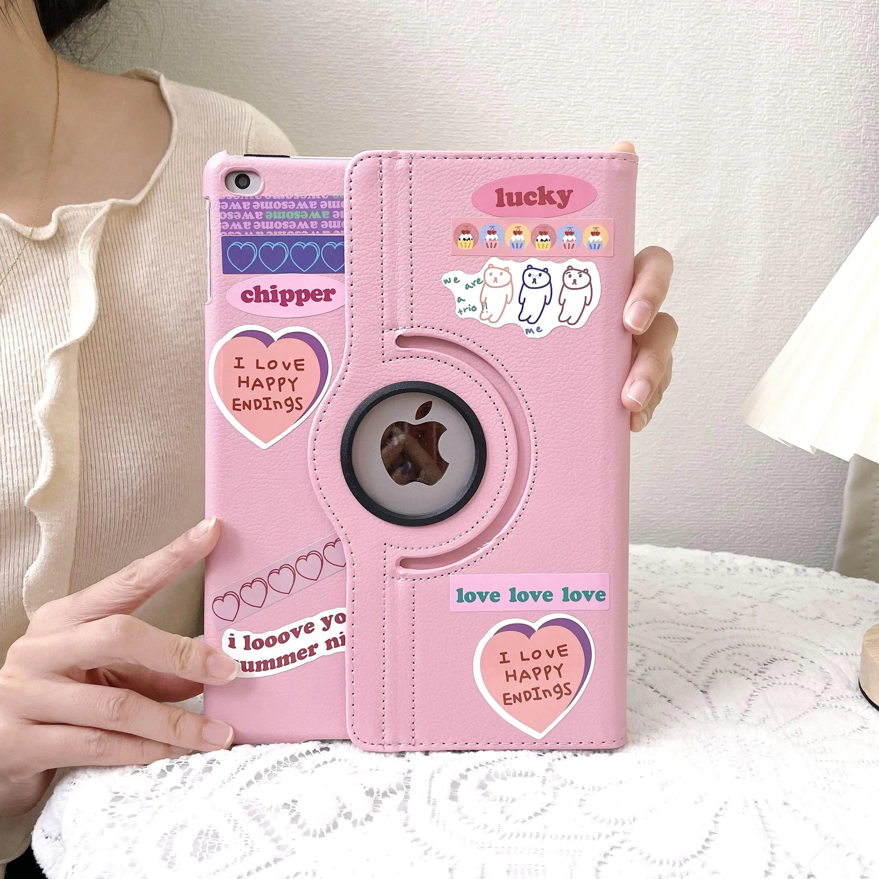 Case for iPad Pro 12.9 iPad Cover 2015/2017/2018/2020/2021/2022 360 Rotating Case iPad Pro 3rd 4th 5th Gen 11"inch Funda+Sticker