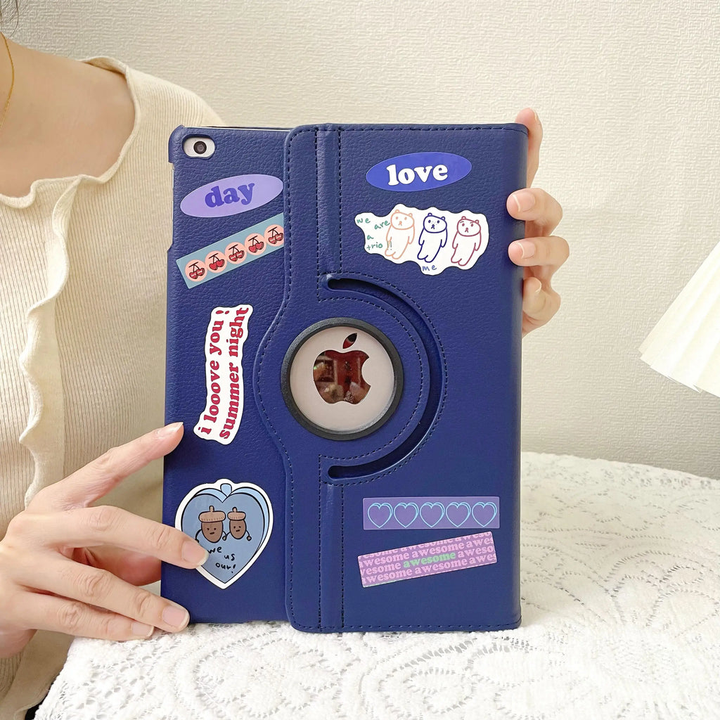 Case for iPad Pro 12.9 iPad Cover 2015/2017/2018/2020/2021/2022 360 Rotating Case iPad Pro 3rd 4th 5th Gen 11"inch Funda+Sticker