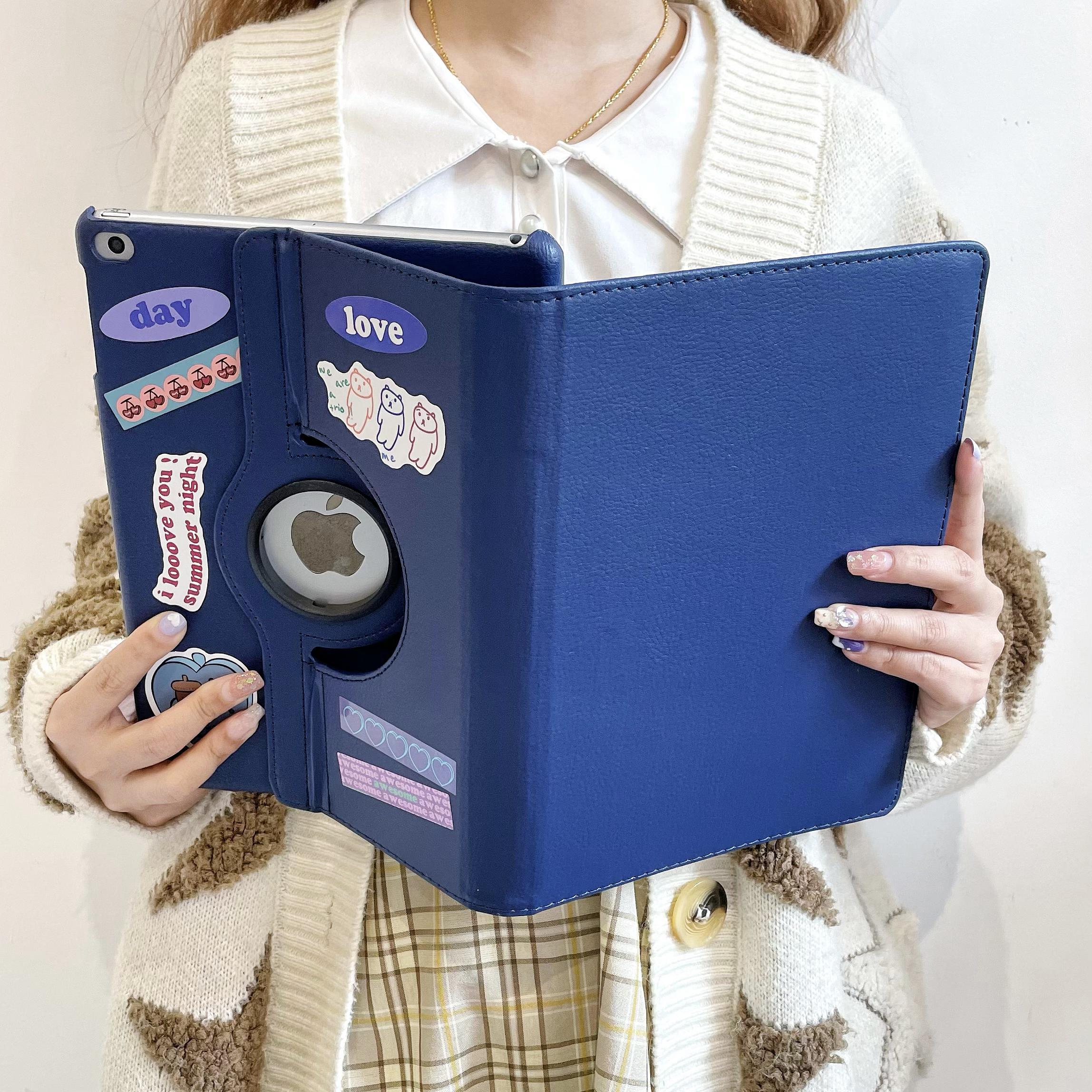 Case for iPad Pro 12.9 iPad Cover 2015/2017/2018/2020/2021/2022 360 Rotating Case iPad Pro 3rd 4th 5th Gen 11"inch Funda+Sticker