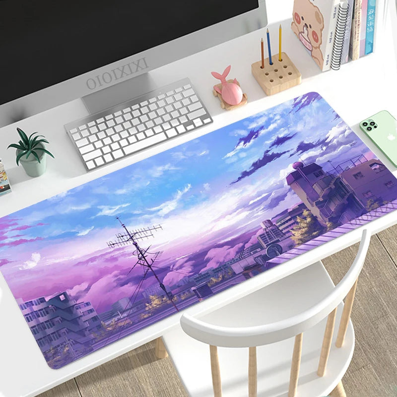 City Neon Mouse Pad Gaming XL Large HD Home New Mousepad XXL MousePads Non-Slip Carpet Soft Laptop Mice Pad