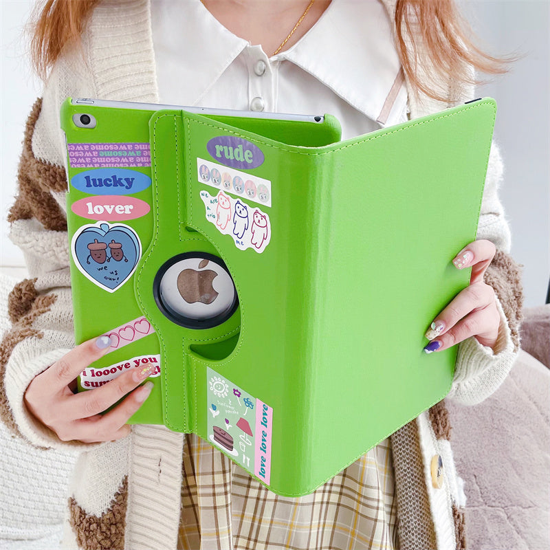 Case for iPad Pro 12.9 iPad Cover 2015/2017/2018/2020/2021/2022 360 Rotating Case iPad Pro 3rd 4th 5th Gen 11"inch Funda+Sticker