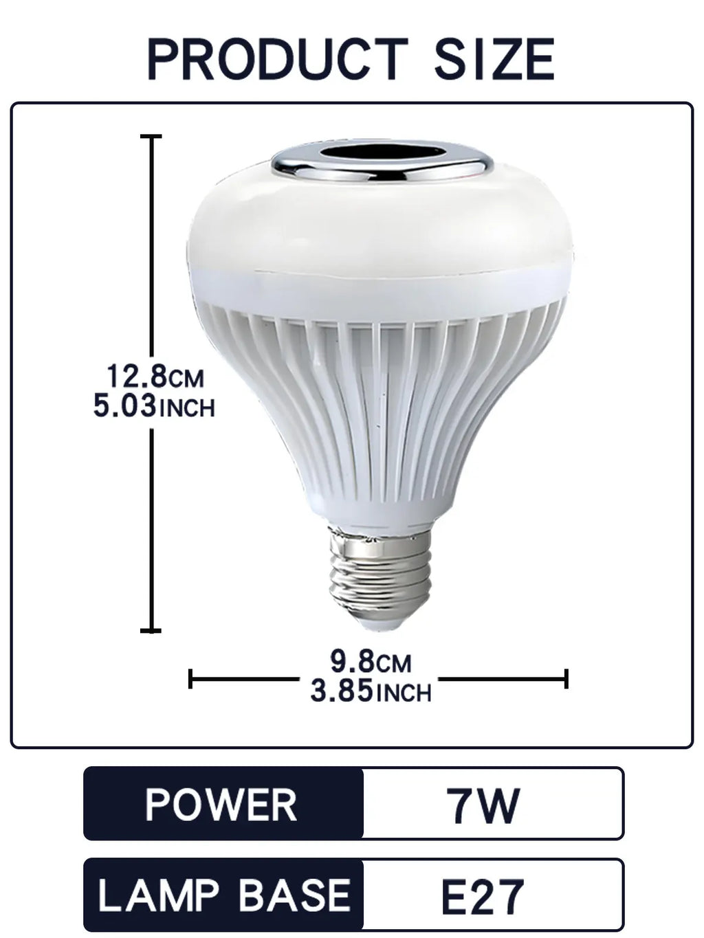 RGB Smart Bluetooth Speaker Music Bulb Colorful Stage Light Bulb With Remote Control E27  Led Dimmable Bulb For Home Party