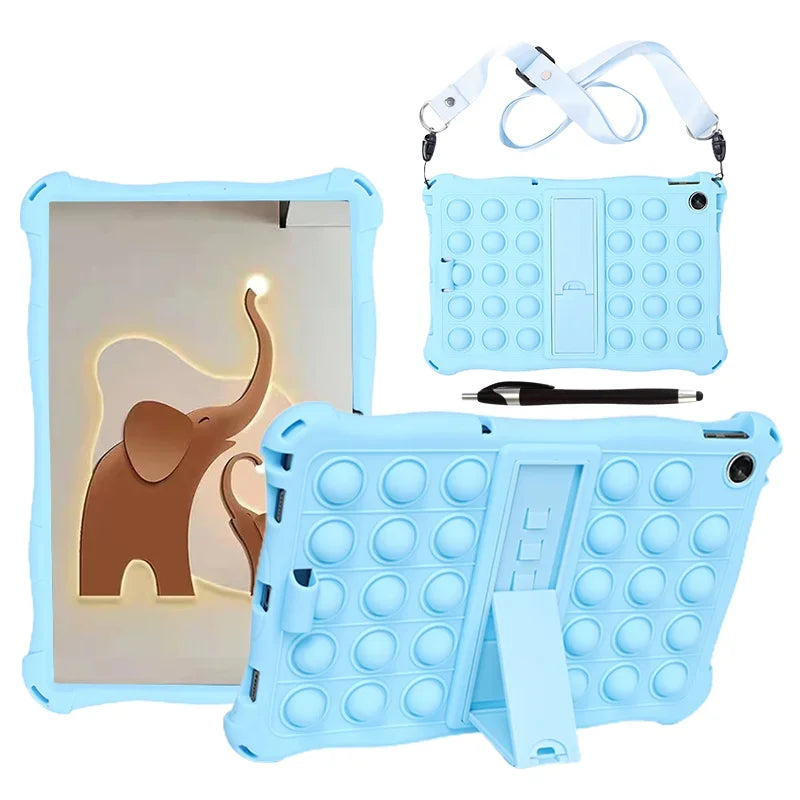 Funda Kids Case For Lenovo Tab M10 Plus(3nd Gen)TB-125F 10.6" M10(3rd Gen)TB-328F 10.1" M10 10.3" X606 X306 Silicone Stand Case