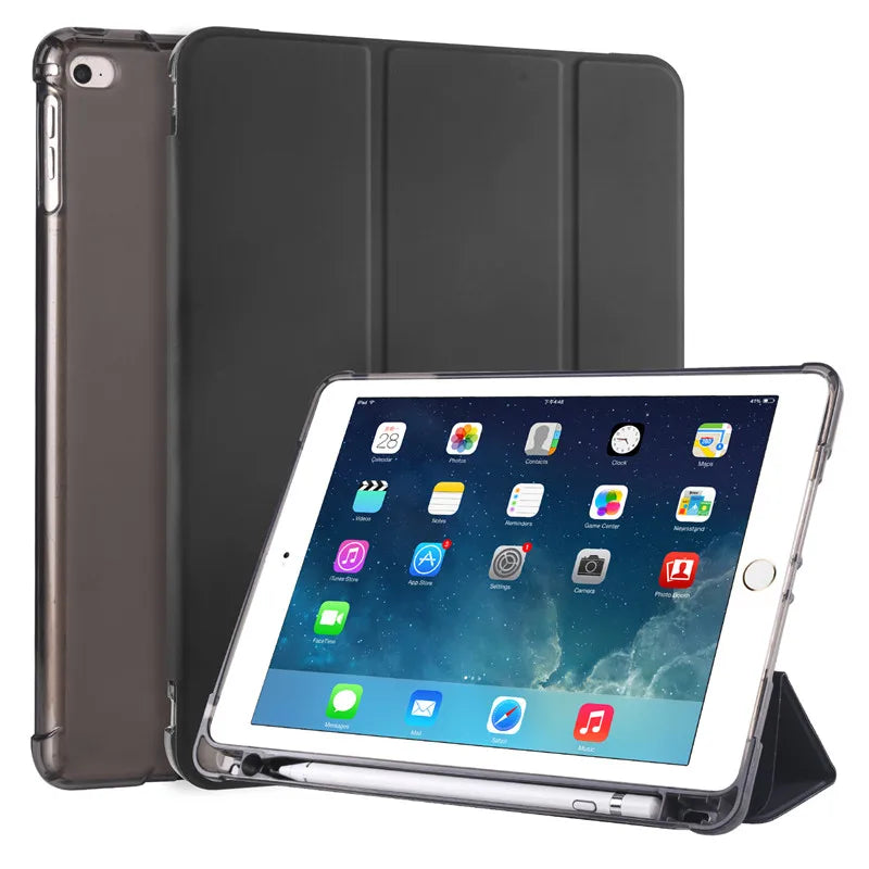 For iPad 9th 10th Generation Case With Pen Holder Trifold Smart Cover For iPad 10 2 10.2 9.7 iPad 9 10 8 7 6 5th Gen Air 11 4 5
