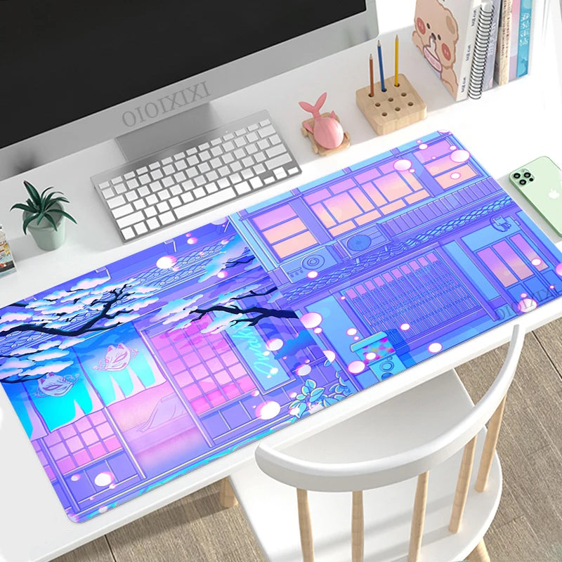 City Neon Mouse Pad Gaming XL Large HD Home New Mousepad XXL MousePads Non-Slip Carpet Soft Laptop Mice Pad