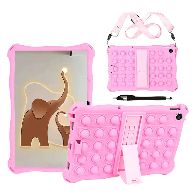 Funda Kids Case For Lenovo Tab M10 Plus(3nd Gen)TB-125F 10.6" M10(3rd Gen)TB-328F 10.1" M10 10.3" X606 X306 Silicone Stand Case